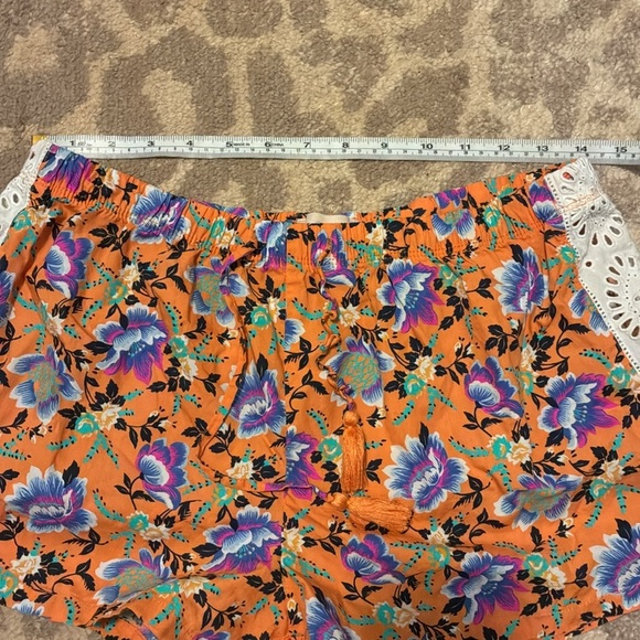 Love by GAP Sleep Pajama Shorts Floral Print Eyelet Detailing Small - Picture 5 of 7